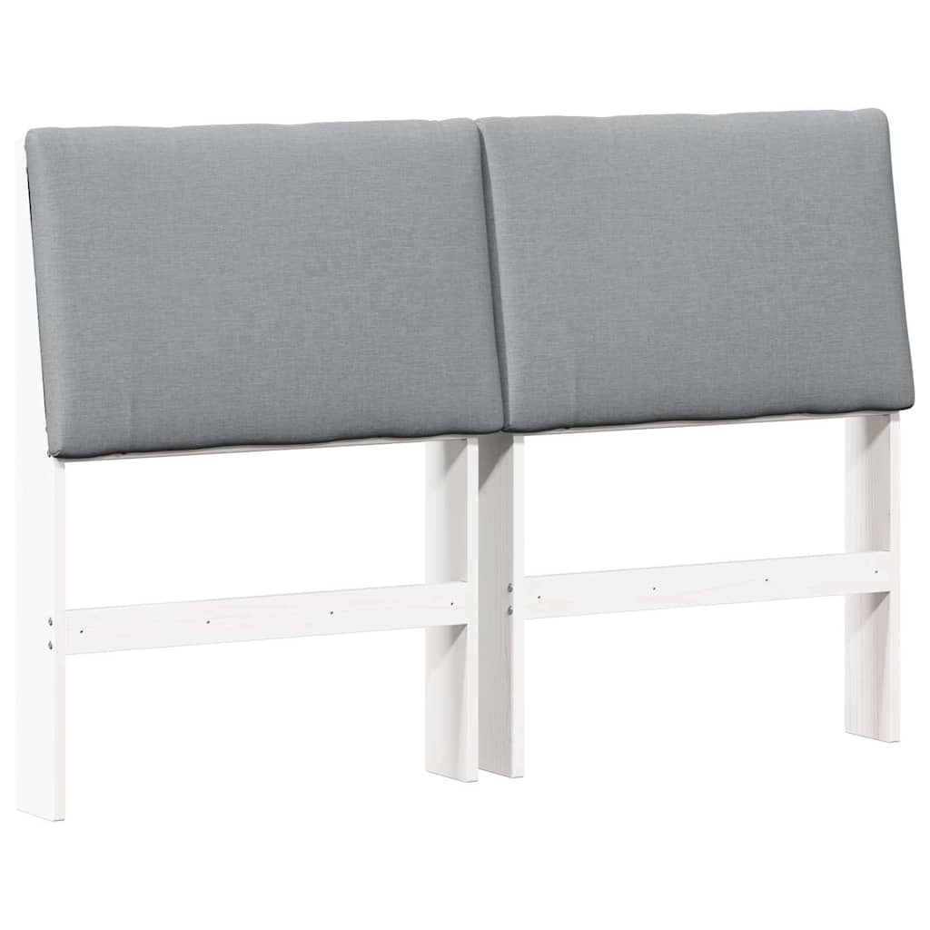 Vidaxl gestoffeerd hoofdbord lichtgrijs 150 cm massief grenenhout