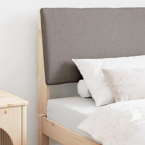 Vidaxl gestoffeerd hoofdbord taupe 100 cm massief grenenhout