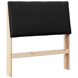 Vidaxl gestoffeerd hoofdbord zwart 90 cm massief grenenhout
