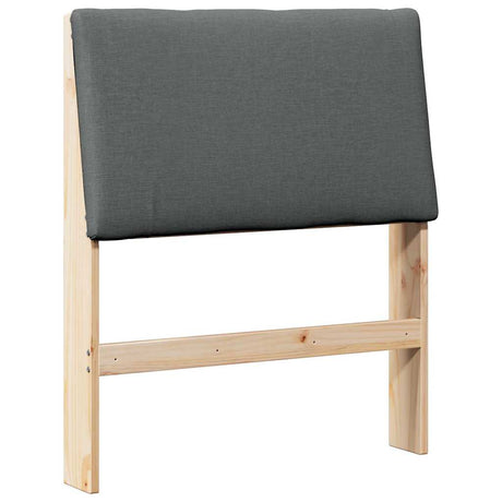 Vidaxl gestoffeerd hoofdbord donkergrijs 80 cm massief grenenhout