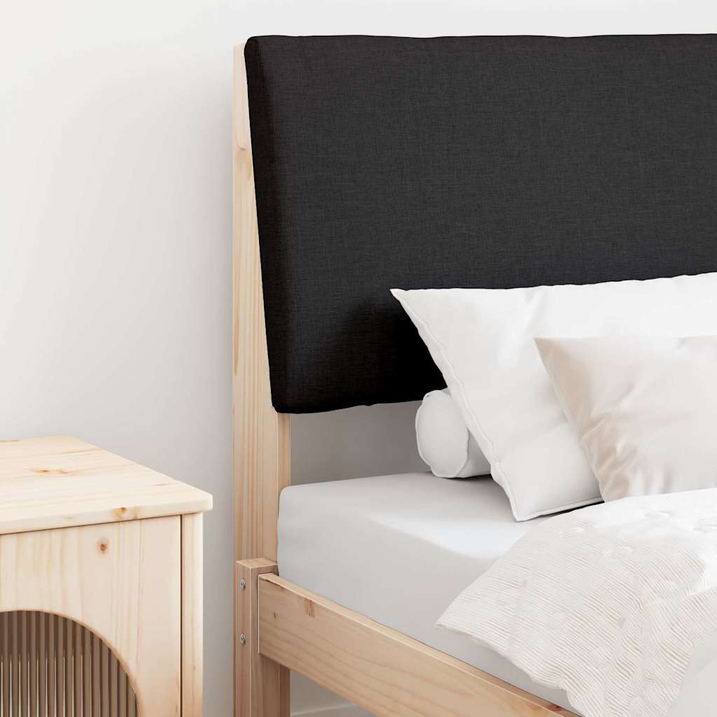 Vidaxl gestoffeerd hoofdbord zwart 80 cm massief grenenhout