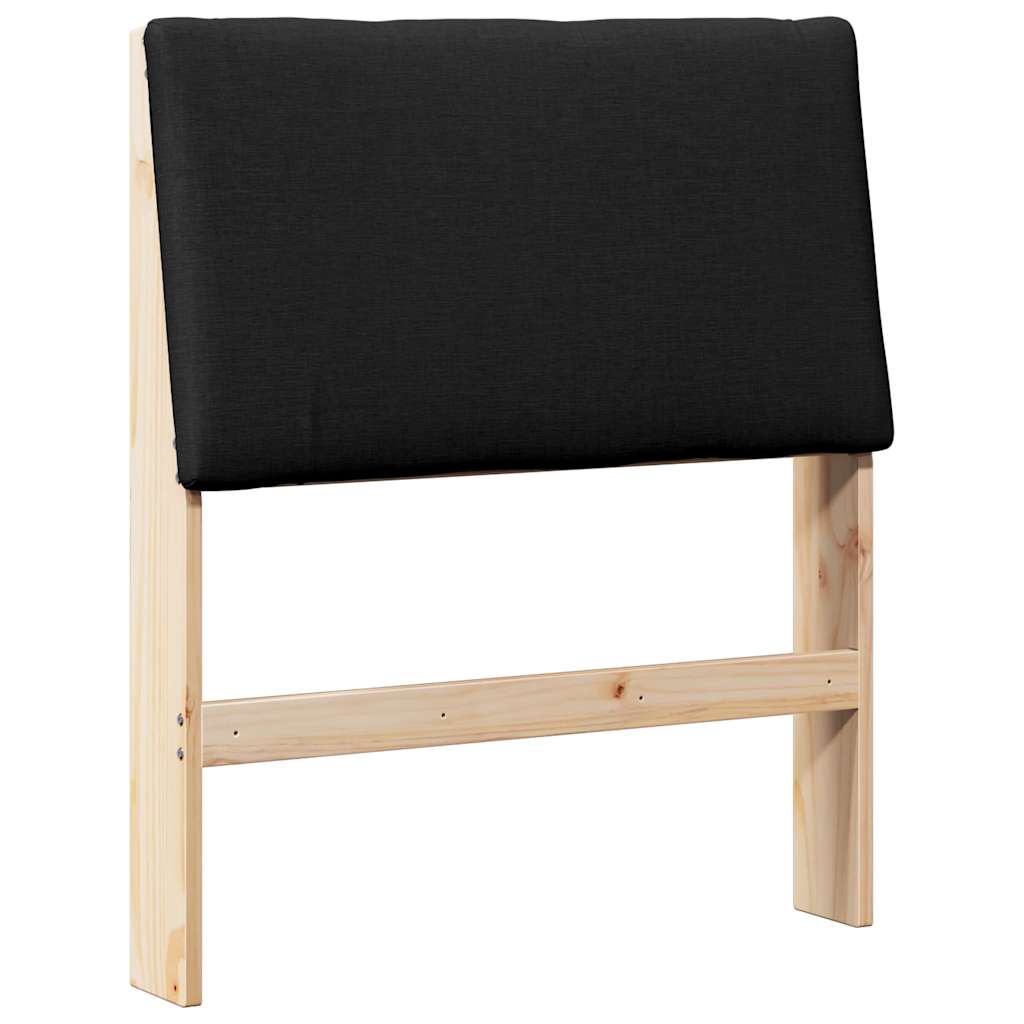 Vidaxl gestoffeerd hoofdbord zwart 80 cm massief grenenhout