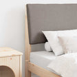 Vidaxl gestoffeerd hoofdbord taupe 80 cm massief grenenhout
