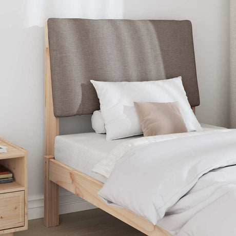 Vidaxl gestoffeerd hoofdbord taupe 75 cm massief grenenhout