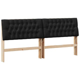 Vidaxl gestoffeerd hoofdbord zwart 200 cm massief grenenhout