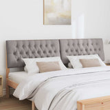 Vidaxl gestoffeerd hoofdbord taupe 200 cm massief grenenhout