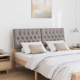 Vidaxl gestoffeerd hoofdbord taupe 140 cm massief grenenhout