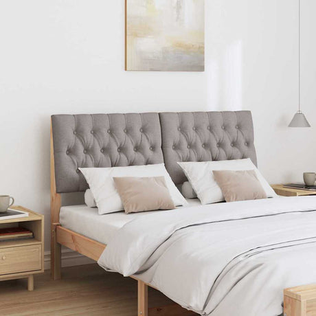 Vidaxl gestoffeerd hoofdbord taupe 140 cm massief grenenhout