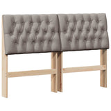 Vidaxl gestoffeerd hoofdbord taupe 140 cm massief grenenhout