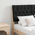 Vidaxl gestoffeerd hoofdbord zwart 120 cm massief grenenhout