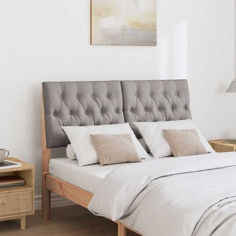 Vidaxl gestoffeerd hoofdbord taupe 120 cm massief grenenhout