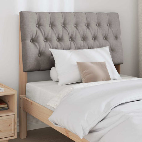 Vidaxl gestoffeerd hoofdbord taupe 90 cm massief grenenhout
