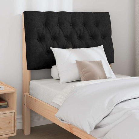 Vidaxl gestoffeerd hoofdbord zwart 80 cm massief grenenhout