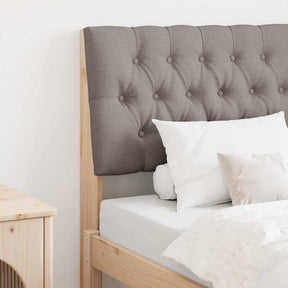 Vidaxl gestoffeerd hoofdbord taupe 75 cm massief grenenhout