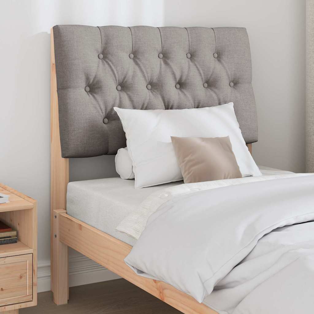 Vidaxl gestoffeerd hoofdbord taupe 75 cm massief grenenhout