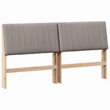 Vidaxl gestoffeerd hoofdbord taupe 200 cm massief grenenhout