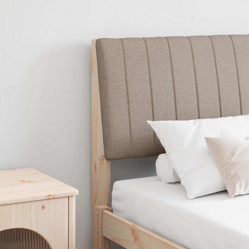 Vidaxl gestoffeerd hoofdbord taupe 160 cm massief grenenhout