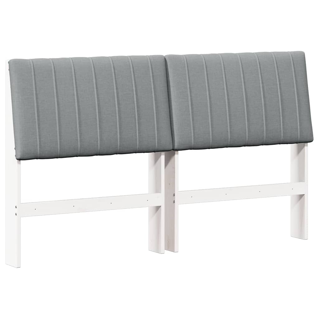 Vidaxl gestoffeerd hoofdbord lichtgrijs 160 cm massief grenenhout