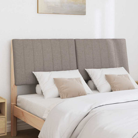 Vidaxl gestoffeerd hoofdbord taupe 140 cm massief grenenhout