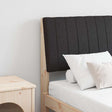 Vidaxl gestoffeerd hoofdbord zwart 135 cm massief grenenhout