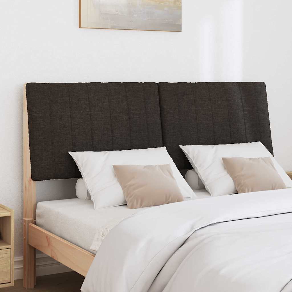 Vidaxl gestoffeerd hoofdbord zwart 135 cm massief grenenhout