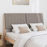 Vidaxl gestoffeerd hoofdbord taupe 135 cm massief grenenhout