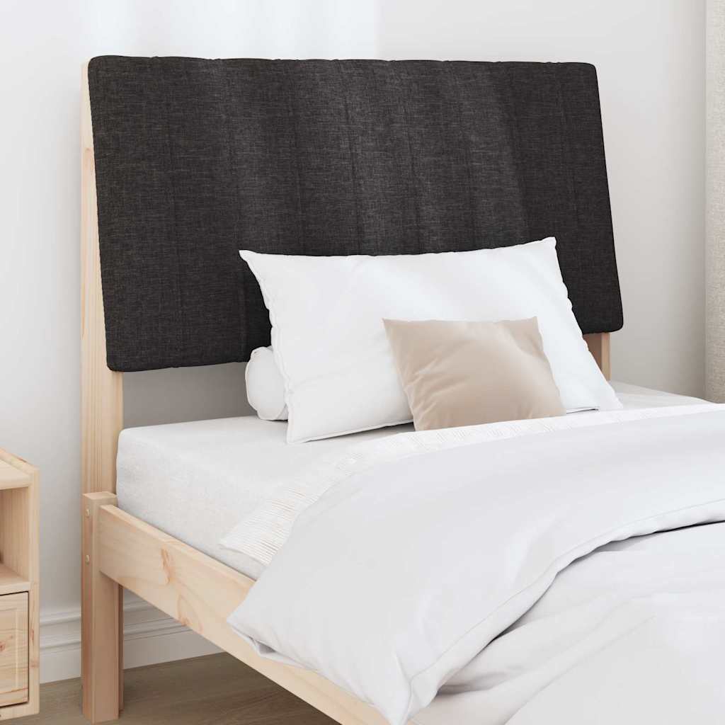 Vidaxl gestoffeerd hoofdbord zwart 90 cm massief grenenhout