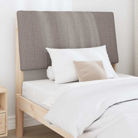 Vidaxl gestoffeerd hoofdbord taupe 90 cm massief grenenhout