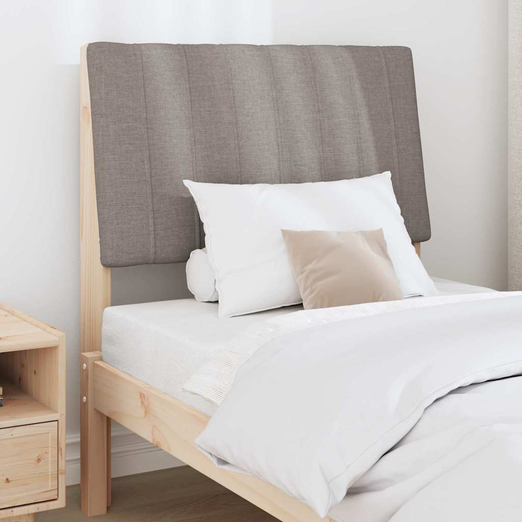 Vidaxl gestoffeerd hoofdbord taupe 75 cm massief grenenhout