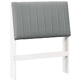 Vidaxl gestoffeerd hoofdbord lichtgrijs 75 cm massief grenenhout