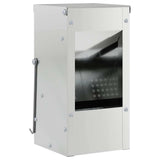 Vidaxl konijnenvoer zilver 12,5 x 12,5 x 25 cm gegalvaniseerd staal