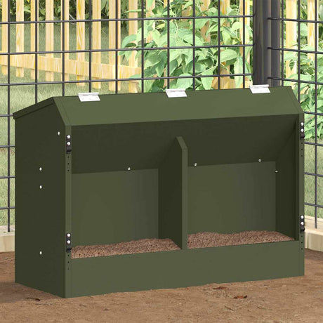 Vidaxl konijnenvoer olijf groen 64,5 x 25,5 x 45,5 cm