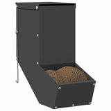 Vidaxl konijnenvoer zwart 12,5 x 26 x 28,5 cm 1 kg koudgewalst staal