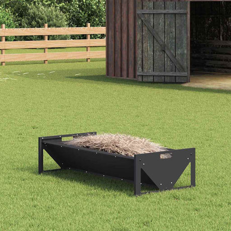 Vidaxl voederbak voor vee zwart 108 x 50 x 28 cm 10 kg