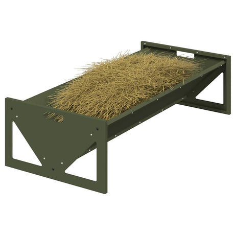 Vidaxl voederbak voor vee olijfgroen 108 x 50 x 28 cm 10 kg