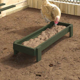 Vidaxl kippen voederbak olijf groen 80 x 28 x 13.5 cm