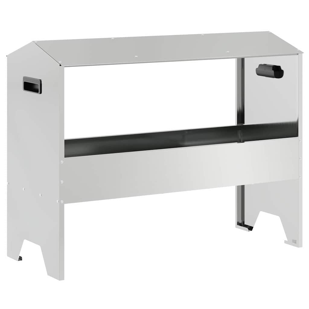 Vidaxl voederbak voor vee zilver 79 x 35 x 62 cm 15 kg