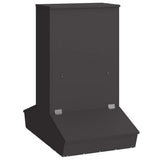 Vidaxl varkensvoeder zwart 82 x 51 x 91,5 cm koudgewalst staal