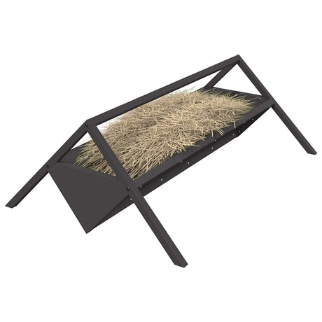 Vidaxl voederbak voor vee zwart 111 x 76 x 38 cm 10 kg