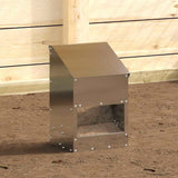Vidaxl kip voerbak zilver 21 x 16 x 33 cm gegalvaniseerd staal