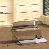 Vidaxl kippen treadle voeder zilver 48,5 x 39,5 x 19 cm 5 kg