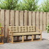 Vidaxl buiten bankenset 3 st wit en beige