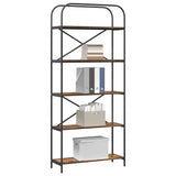 Vidaxl boekenkast 5-laags 80 x 30 x 183 cm bewerkt hout gerookt eiken