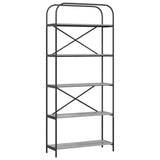 Vidaxl boekenkast 5-laags 80 x 30 x 183 cm bewerkt hout grijs sonoma