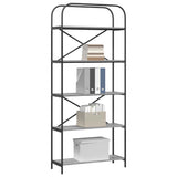 Vidaxl boekenkast 5-laags 80 x 30 x 183 cm bewerkt hout grijs sonoma