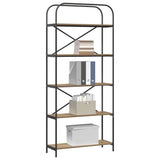Vidaxl boekenkast 5-laags 80 x 30 x 183 cm bewerkt hout artisan eiken
