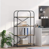 Vidaxl boekenkast 4-laags 80 x 30 x 146 cm bewerkt hout artisan eiken