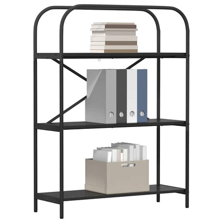 Vidaxl boekenkast 3-laags 80 x 30 x 109 cm bewerkt hout zwart eiken