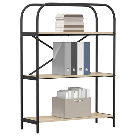 Vidaxl boekenkast 3-laags 80 x 30 x 109 cm bewerkt hout sonoma eiken