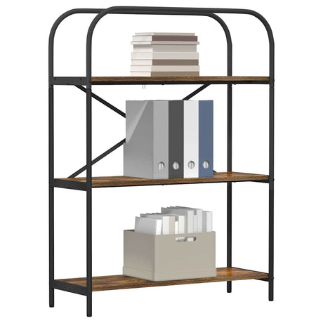 Vidaxl boekenkast 3-laags 80 x 30 x 109 cm bewerkt hout gerookt eiken